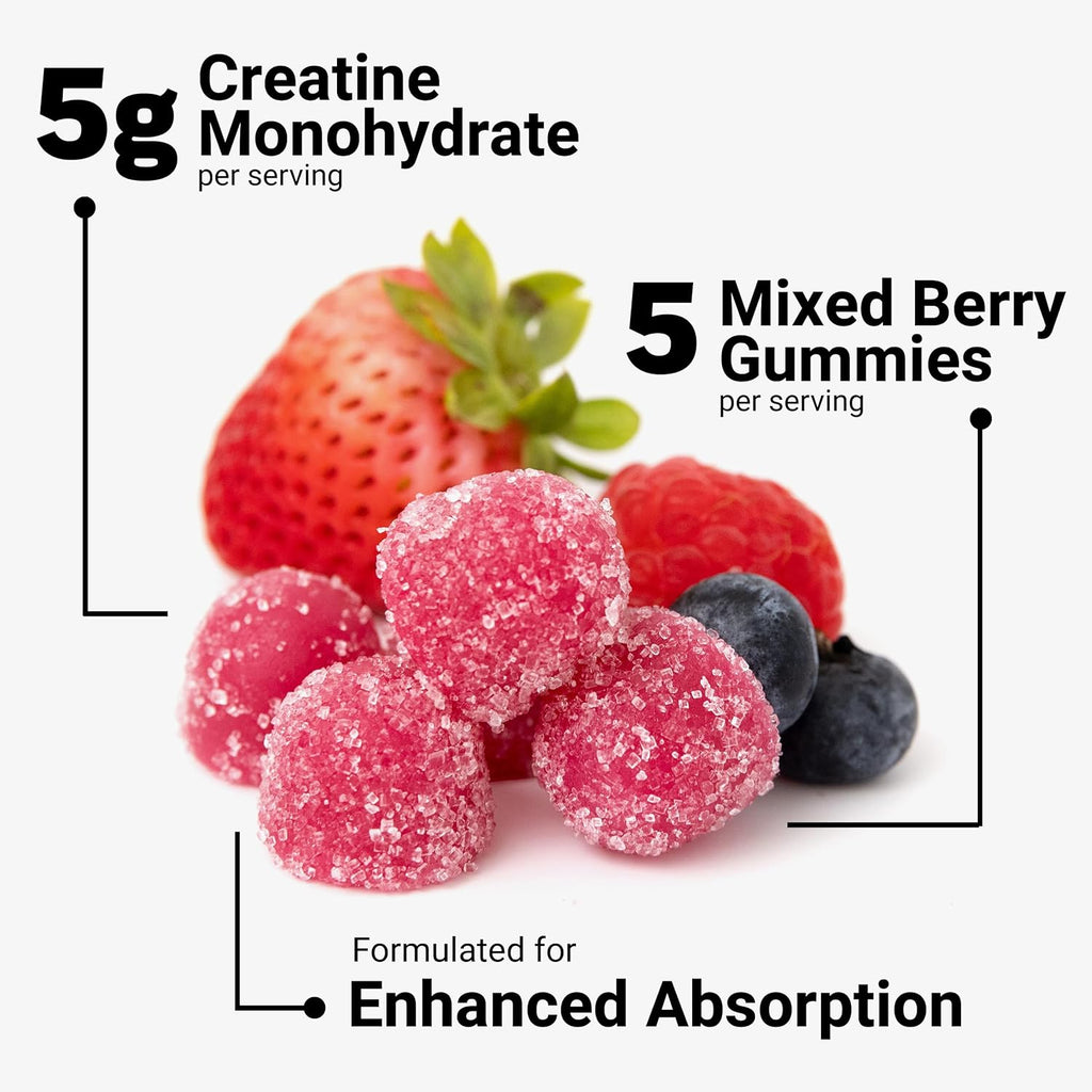 GainsPlus Creatine Gummies Daily Boost Delicious, on-the-go creatine to boost strength, speed recovery, and sharpen focus for workouts
